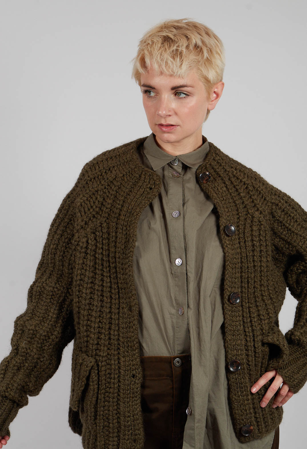 Evia Cardigan in Green