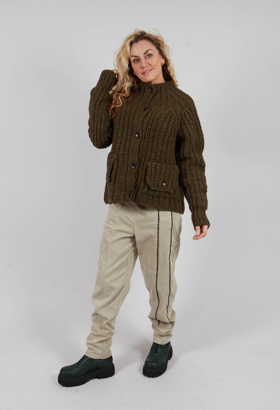 Evia Cardigan in Green
