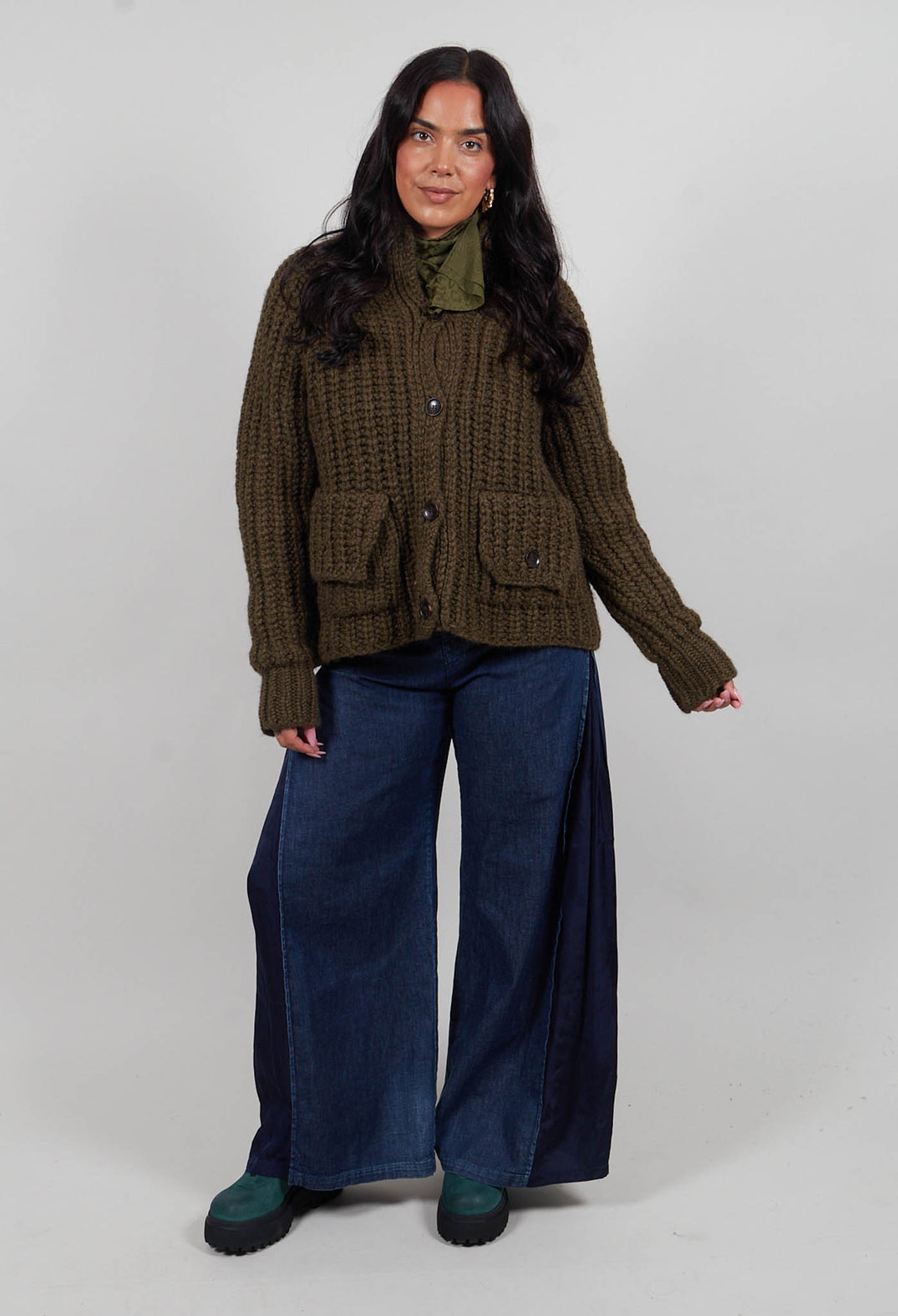 Evia Cardigan in Green