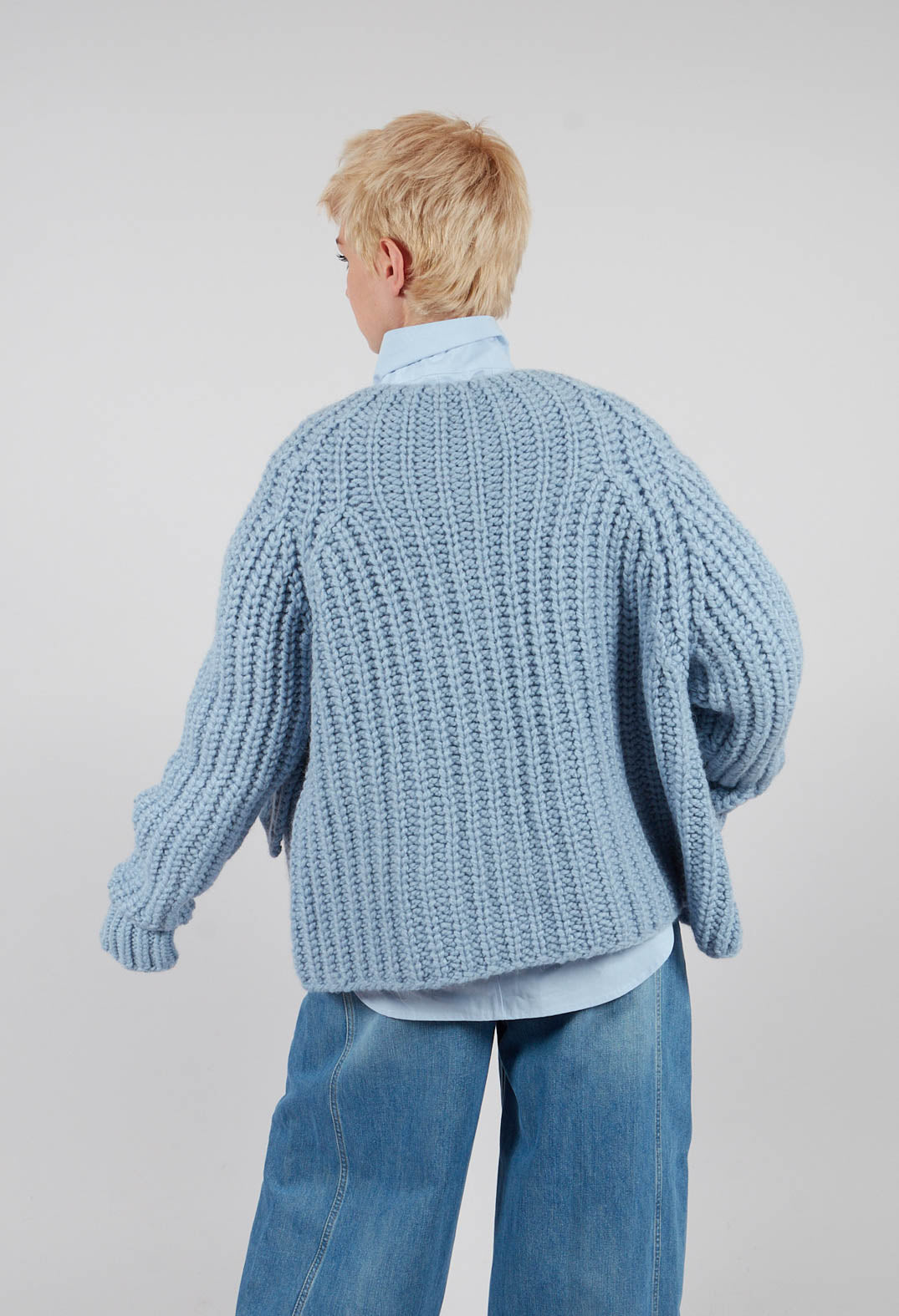 Evia Cardigan in Light Blue