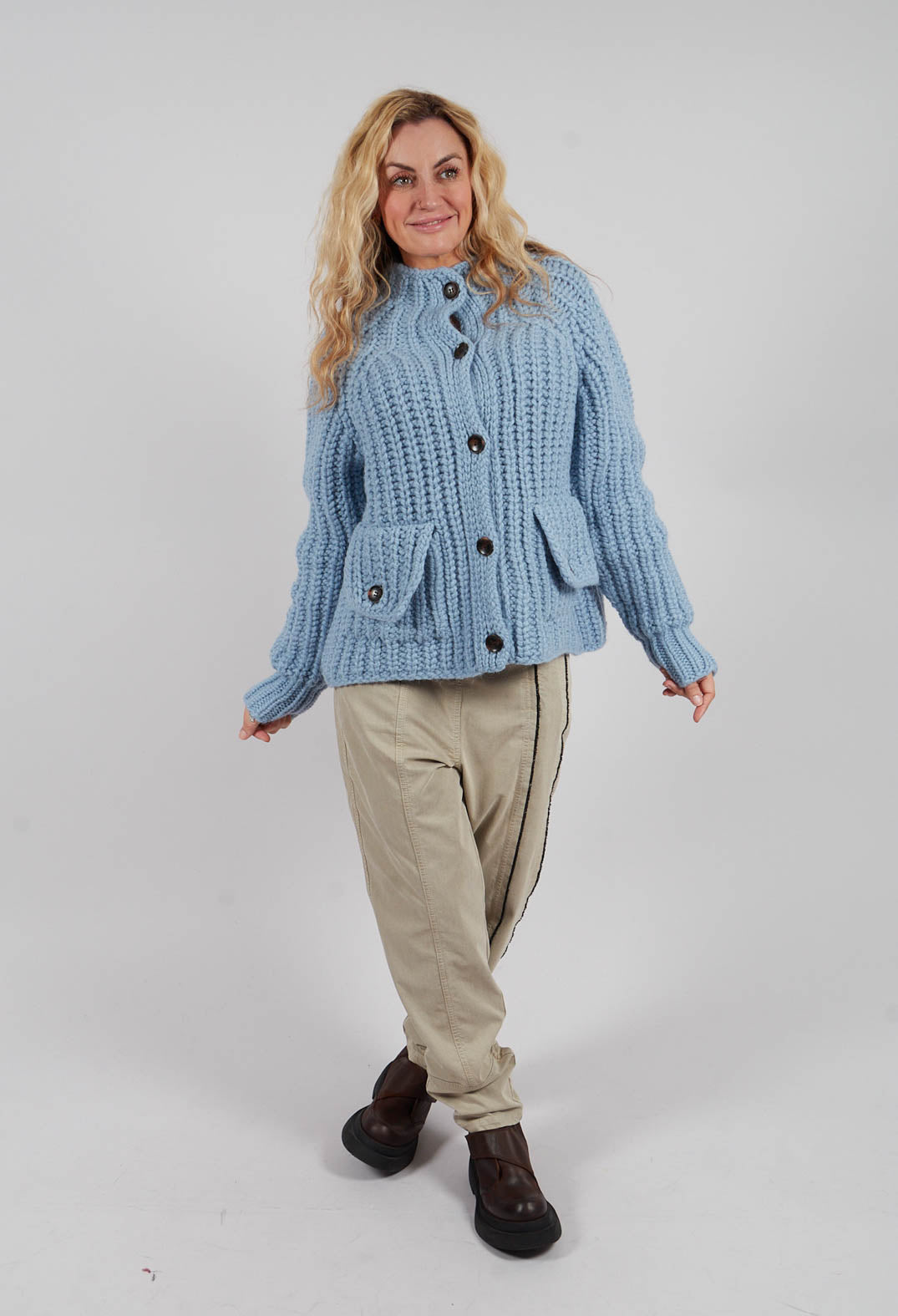 Evia Cardigan in Light Blue