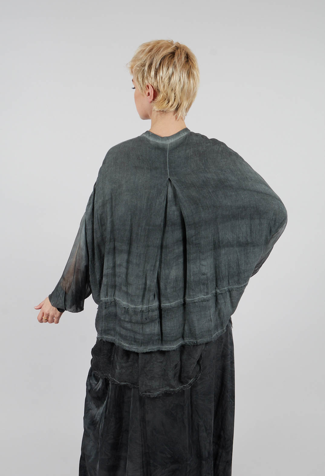 Oversized Shirt in Emerald Grey