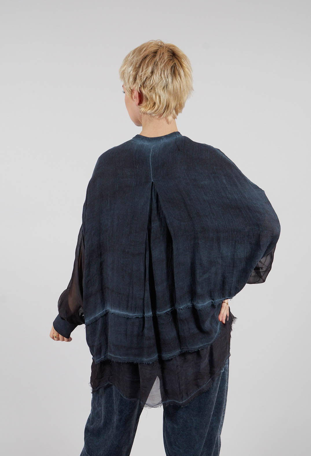 Oversized Shirt in Midnight Blue