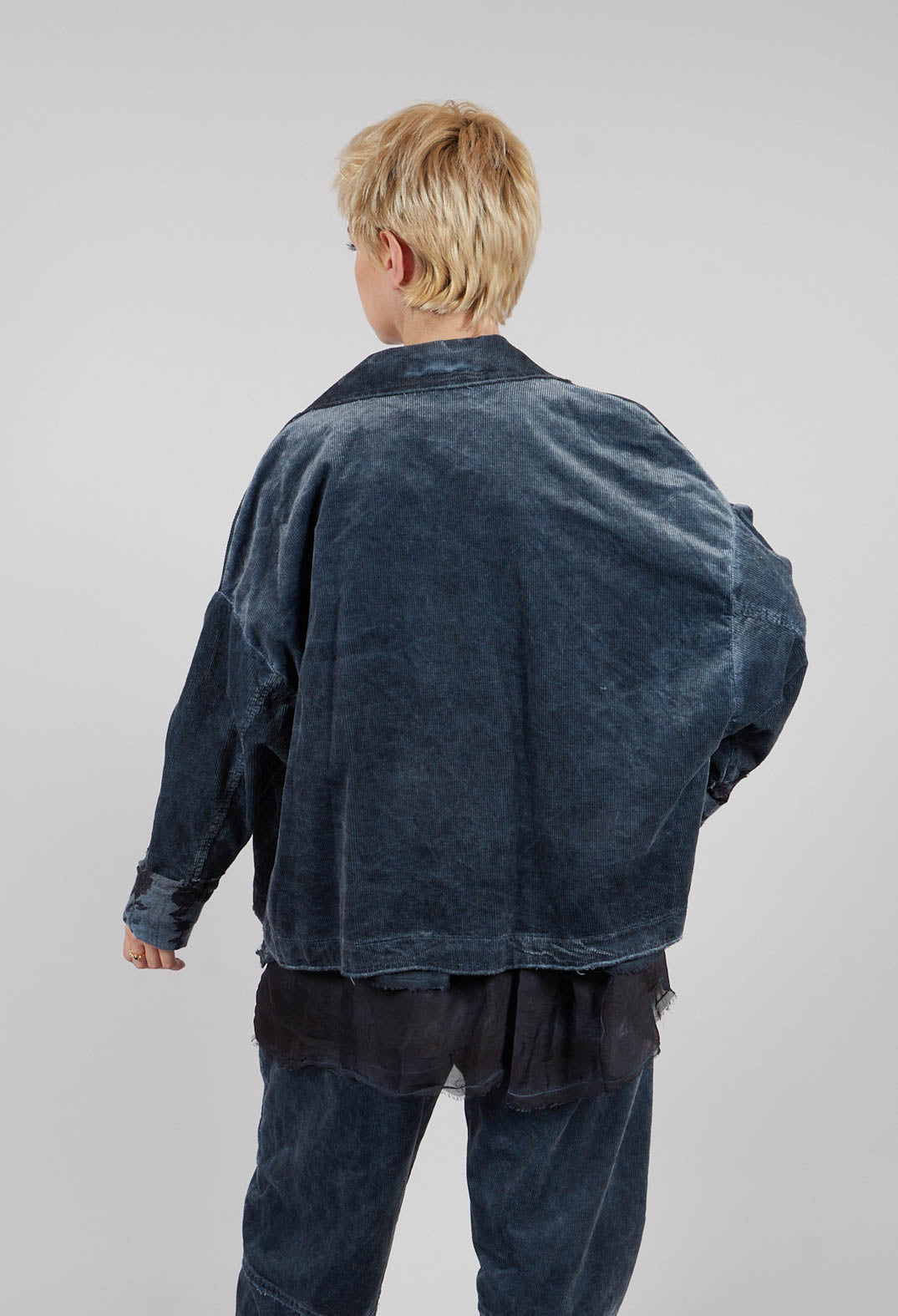 Boxy Jacket in Midnight Blue