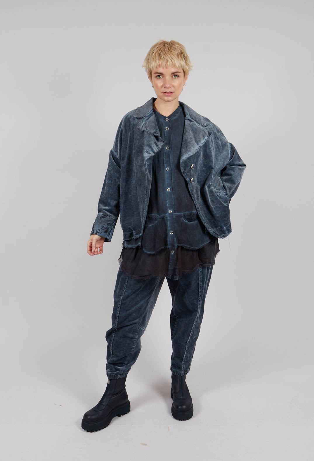 Boxy Jacket in Midnight Blue