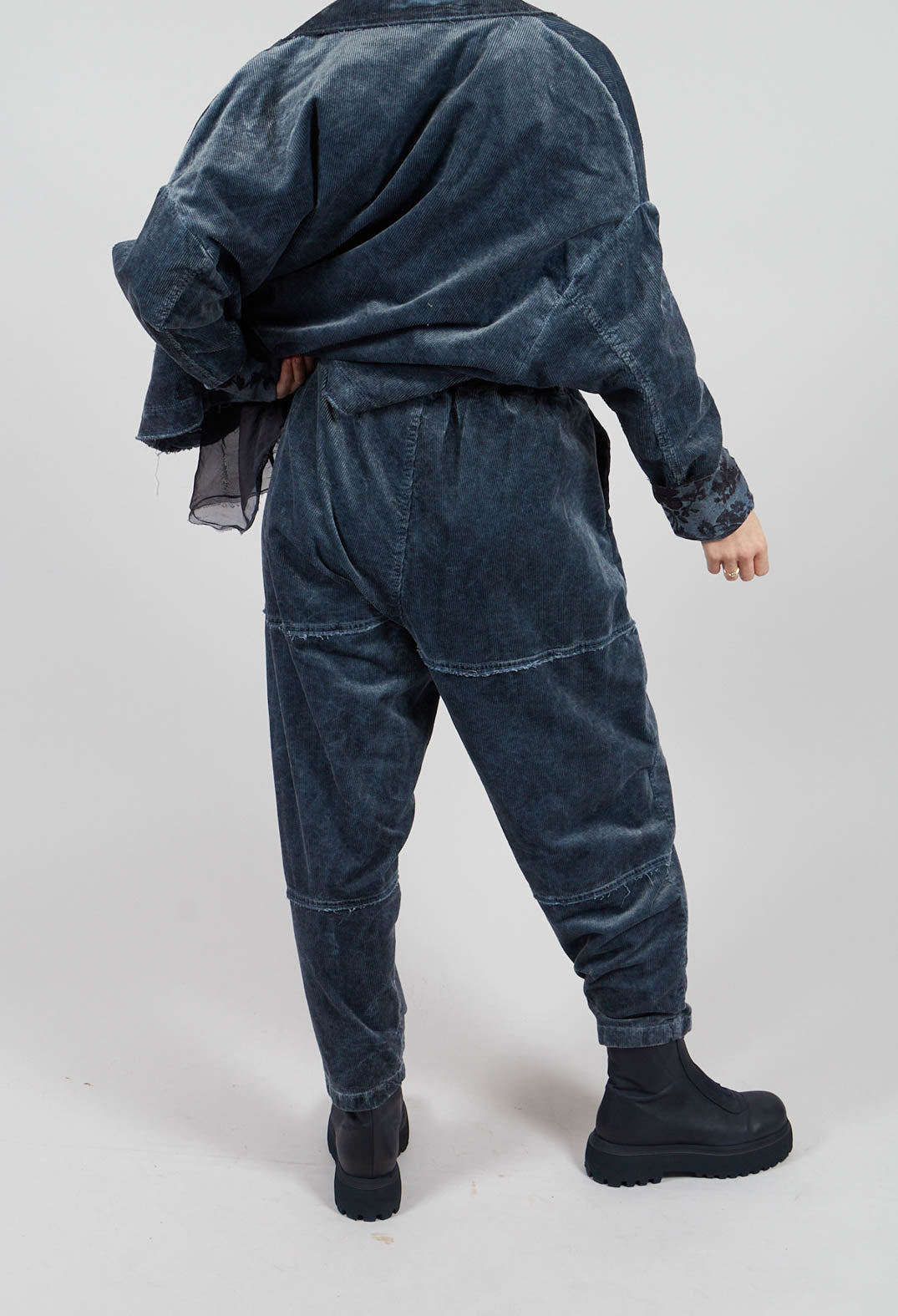 Relaxed Fit Trousers in Midnight Blue