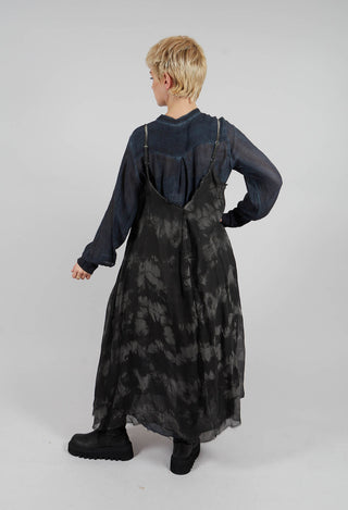 Cropped Jumpsuit in Ash Grey Print