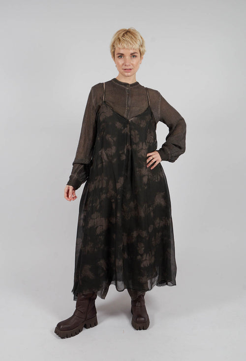 Cropped Jumpsuit in Bengal Brown Print