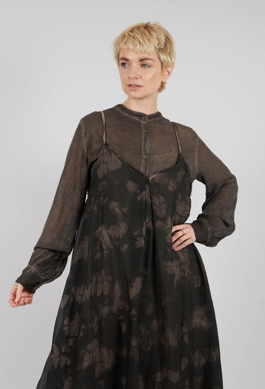 Cropped Jumpsuit in Bengal Brown Print