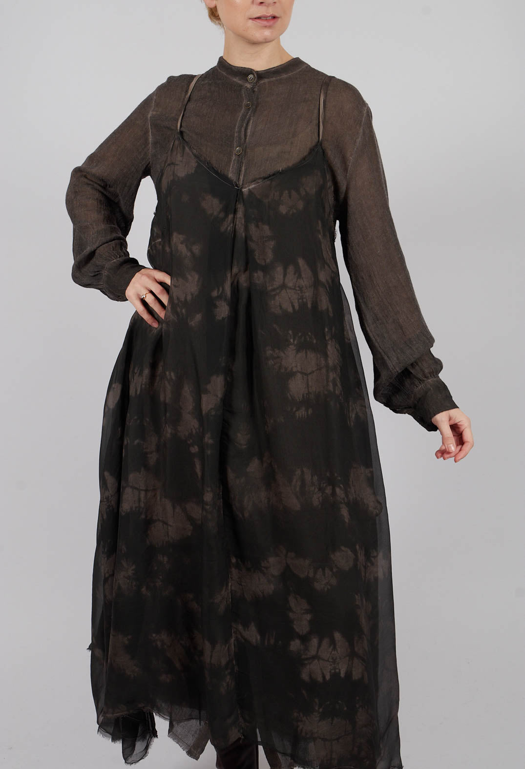 Cropped Jumpsuit in Bengal Brown Print