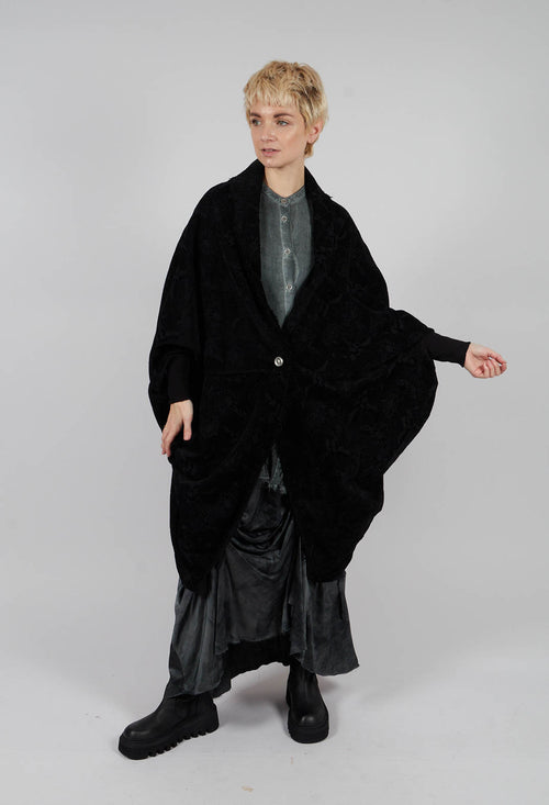 Long Over Coat in Black