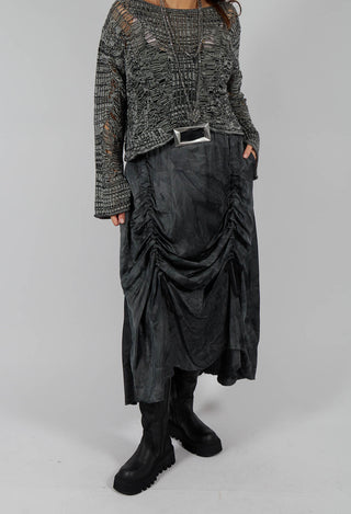 Long Skirt in Emerald Grey