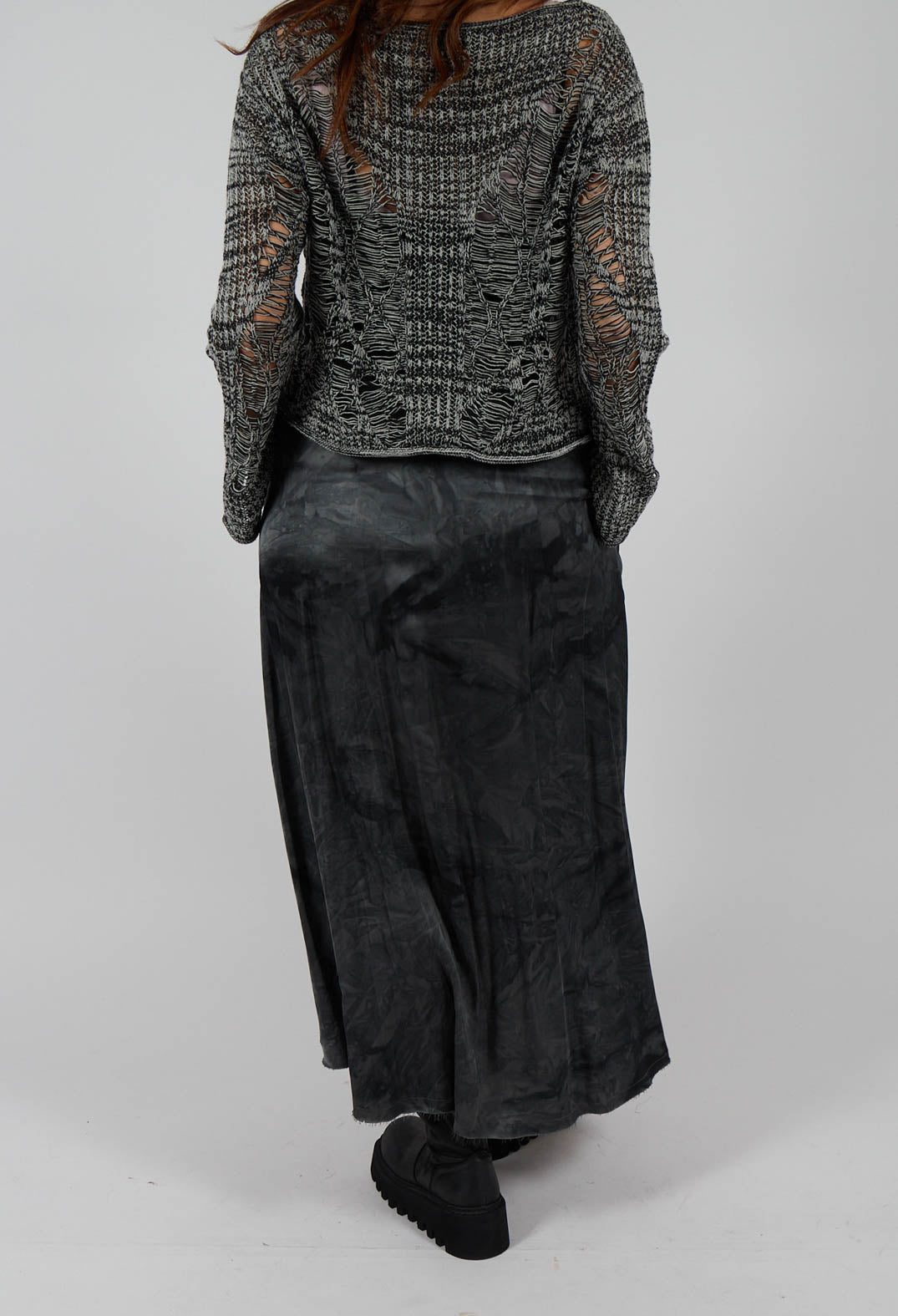 Long Skirt in Emerald Grey