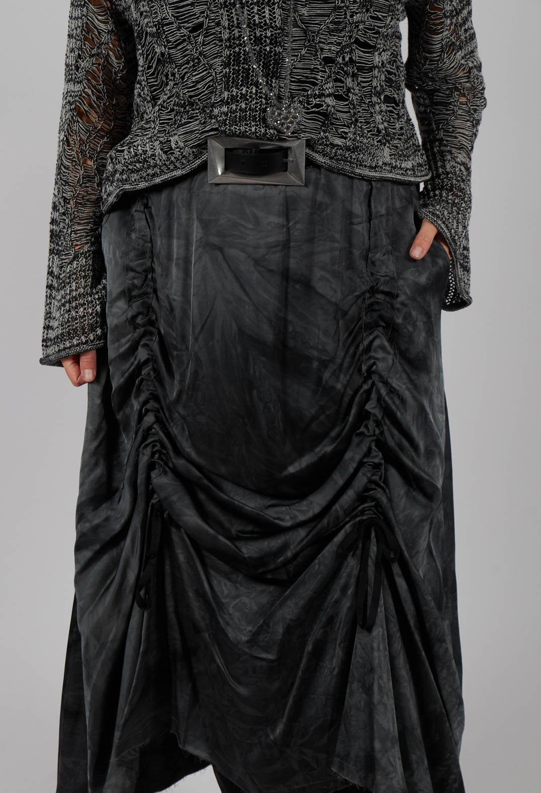 Long Skirt in Emerald Grey