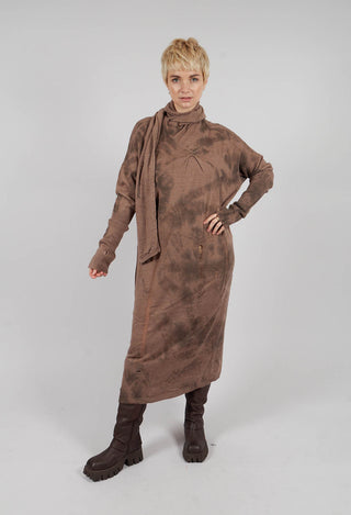 Knitted Dress in Bengal Brown