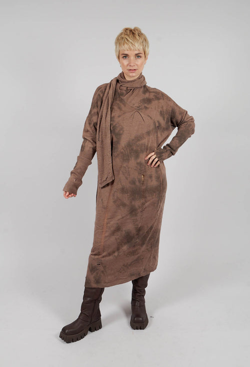 Knitted Dress in Bengal Brown