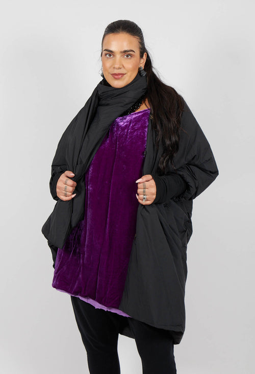 Midi Padded Jacket in Black