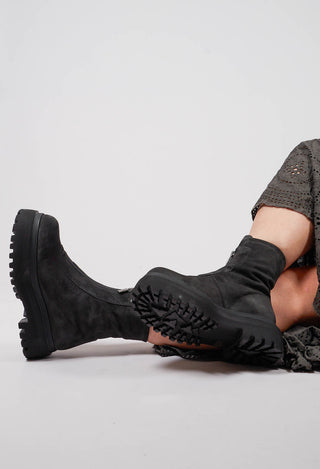 Zip Front Boots in London Antrocite