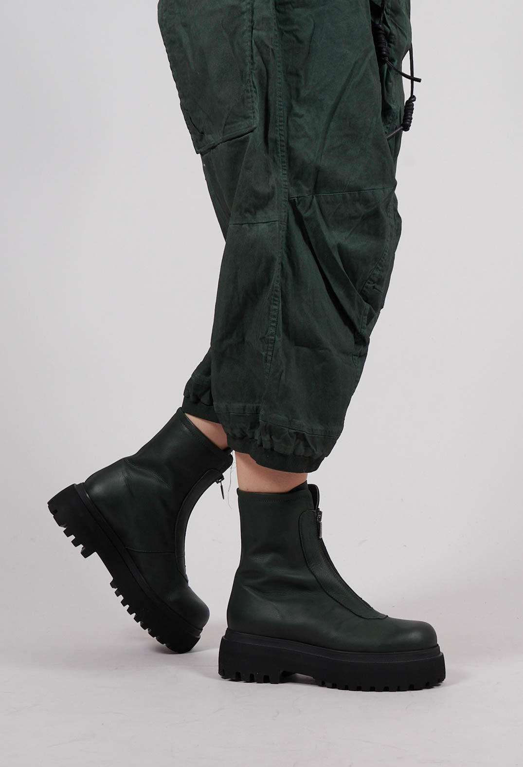 Zip Front Boots in Gasoline Bottle