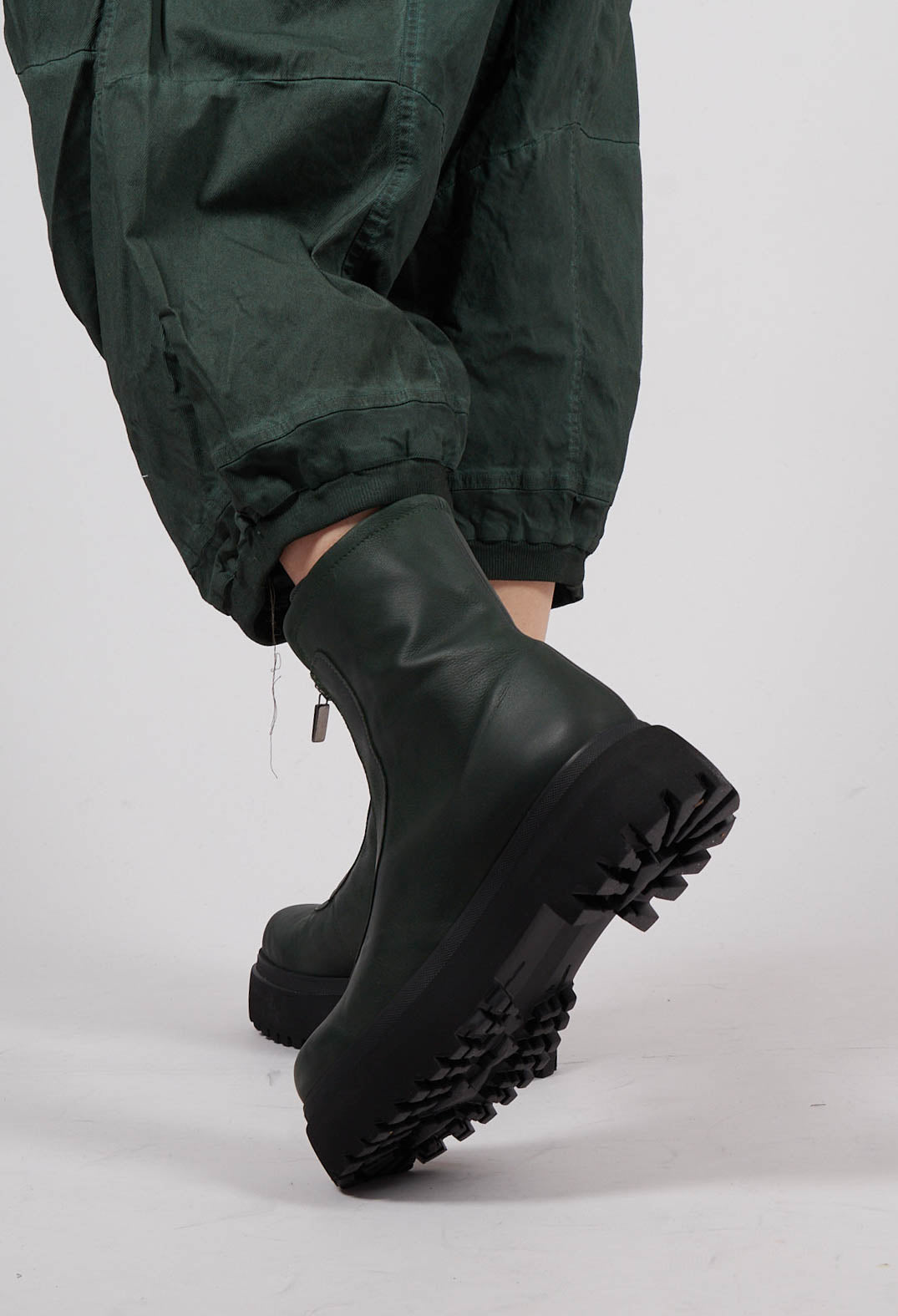 Zip Front Boots in Gasoline Bottle