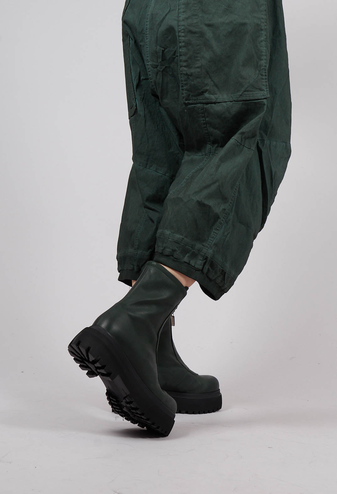 Zip Front Boots in Gasoline Bottle