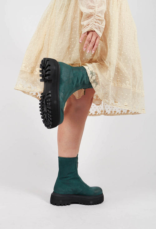 Zip Front Boots in London Bottle