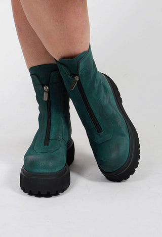 Zip Front Boots in London Bottle