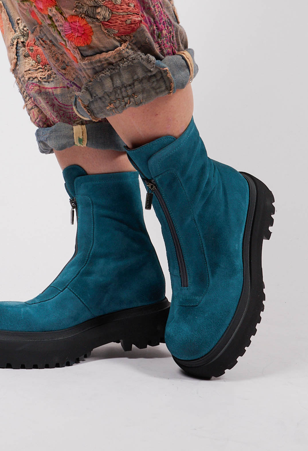 Zip Front Boots in London Ottanio