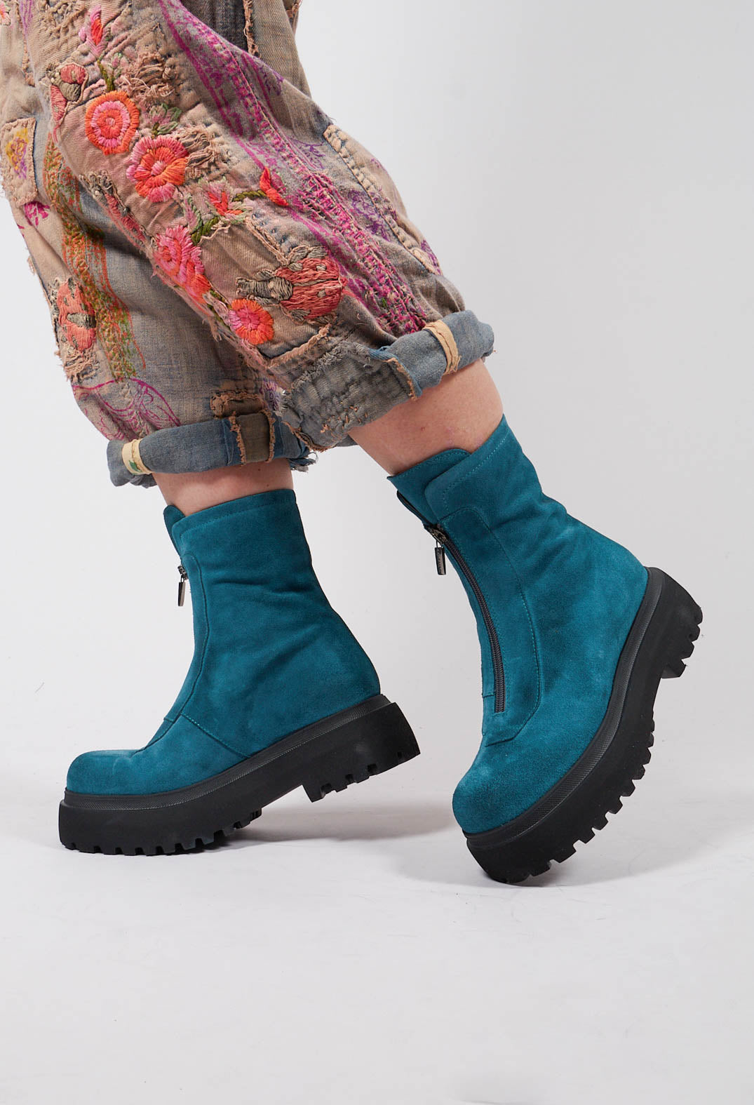 Zip Front Boots in London Ottanio