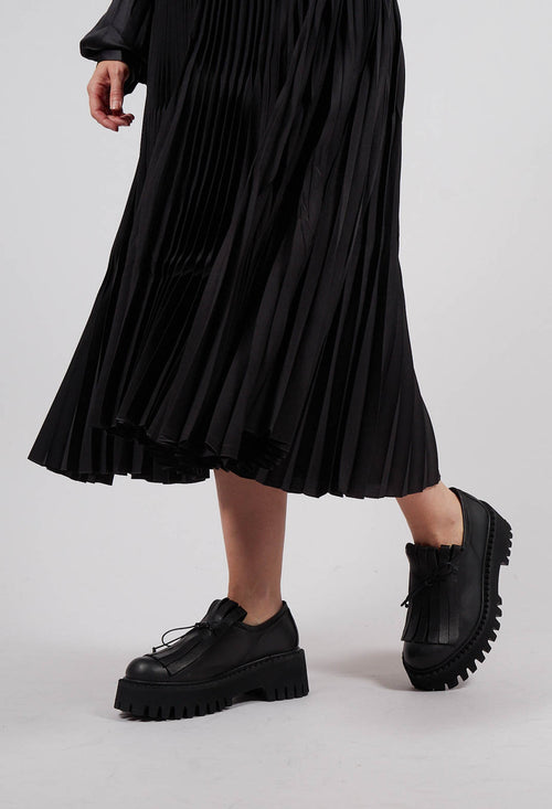 Fringe Loafers in Gasoline Nero