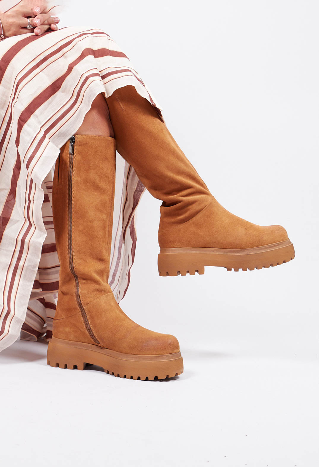 Tall Boots in Gasoline Tobacco