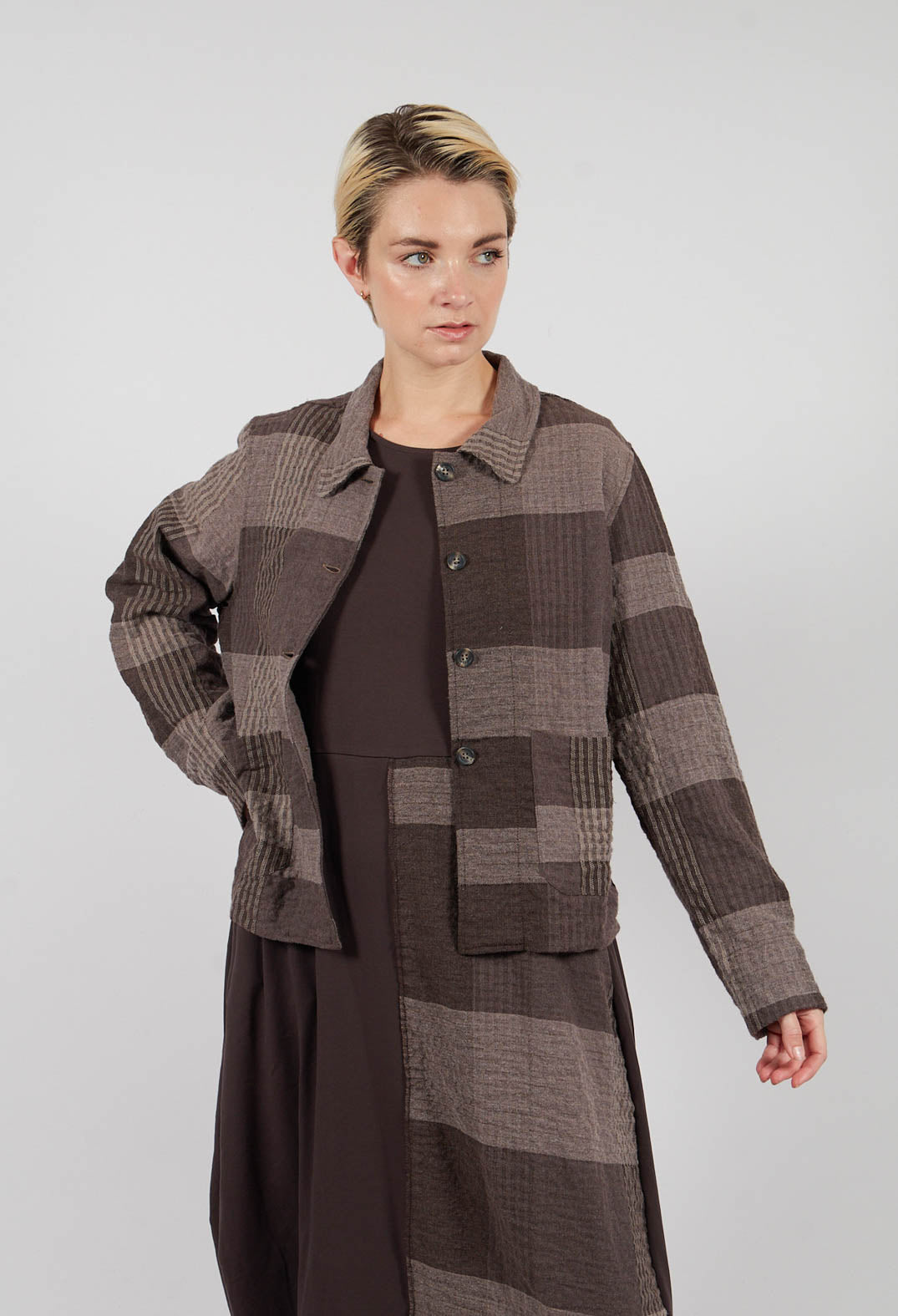 Arborea S Tsant Check Jacket in Rinde