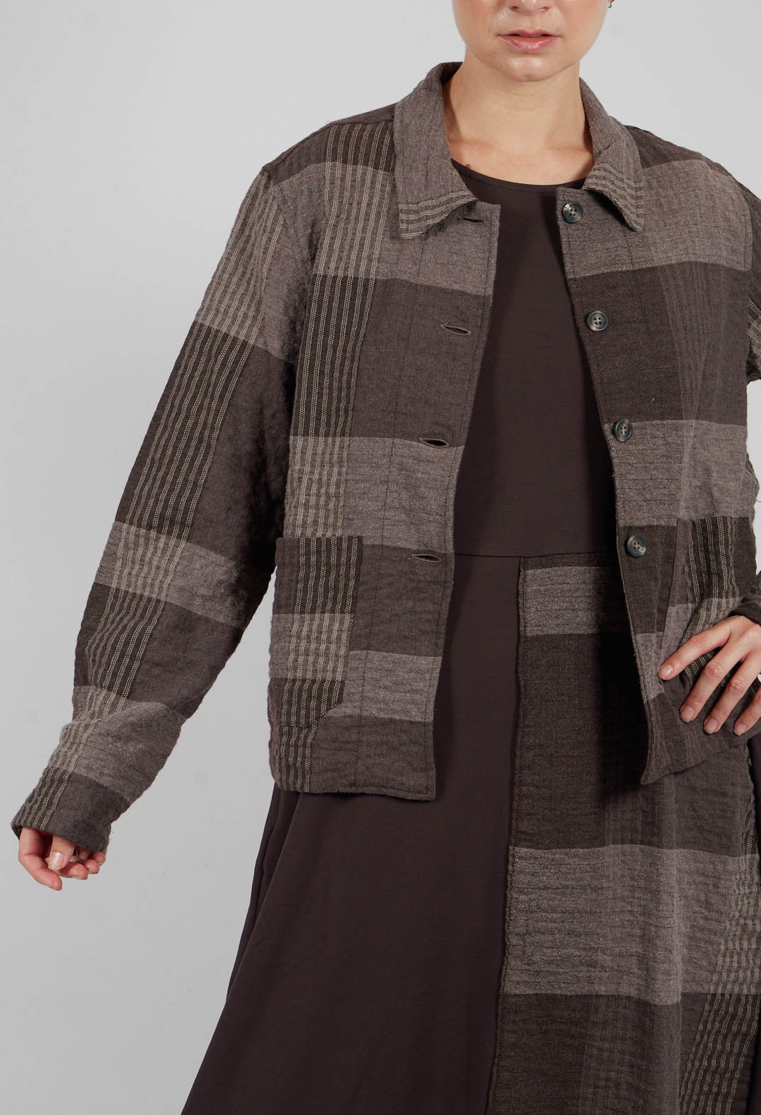 Arborea S Tsant Check Jacket in Rinde