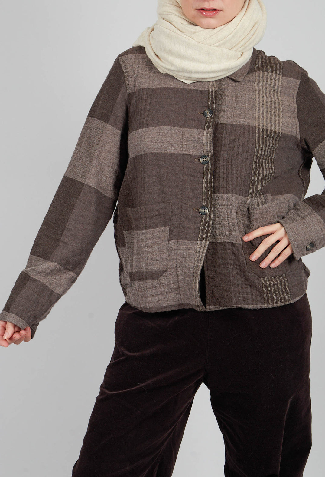 Arborea S Tsant Check Jacket in Rinde