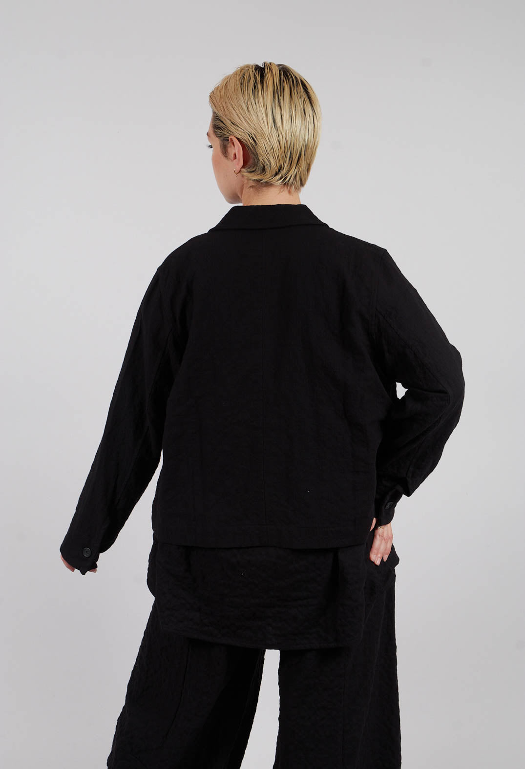 Arborea SU Plain Jacket in Nero