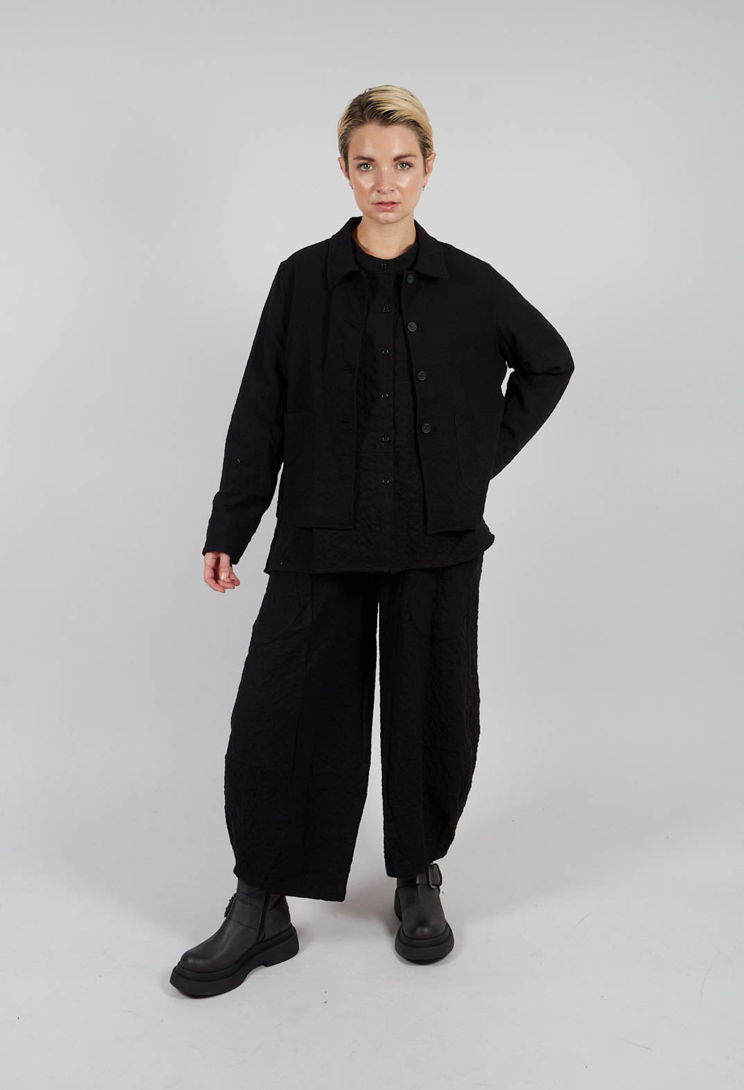 Arborea SU Plain Jacket in Nero