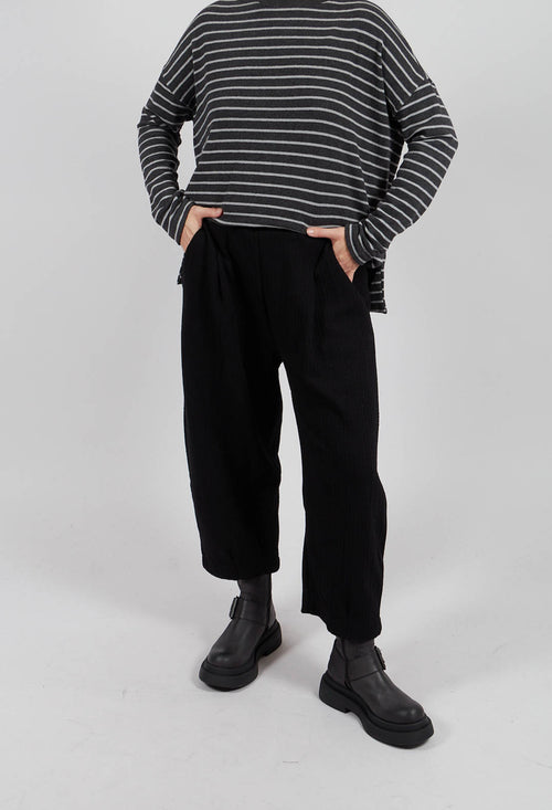Bianco C Trousers in Nero