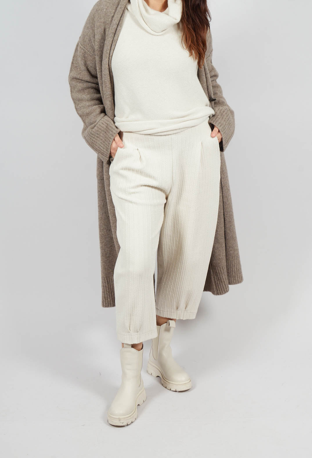 Bianco C Trousers in Luna