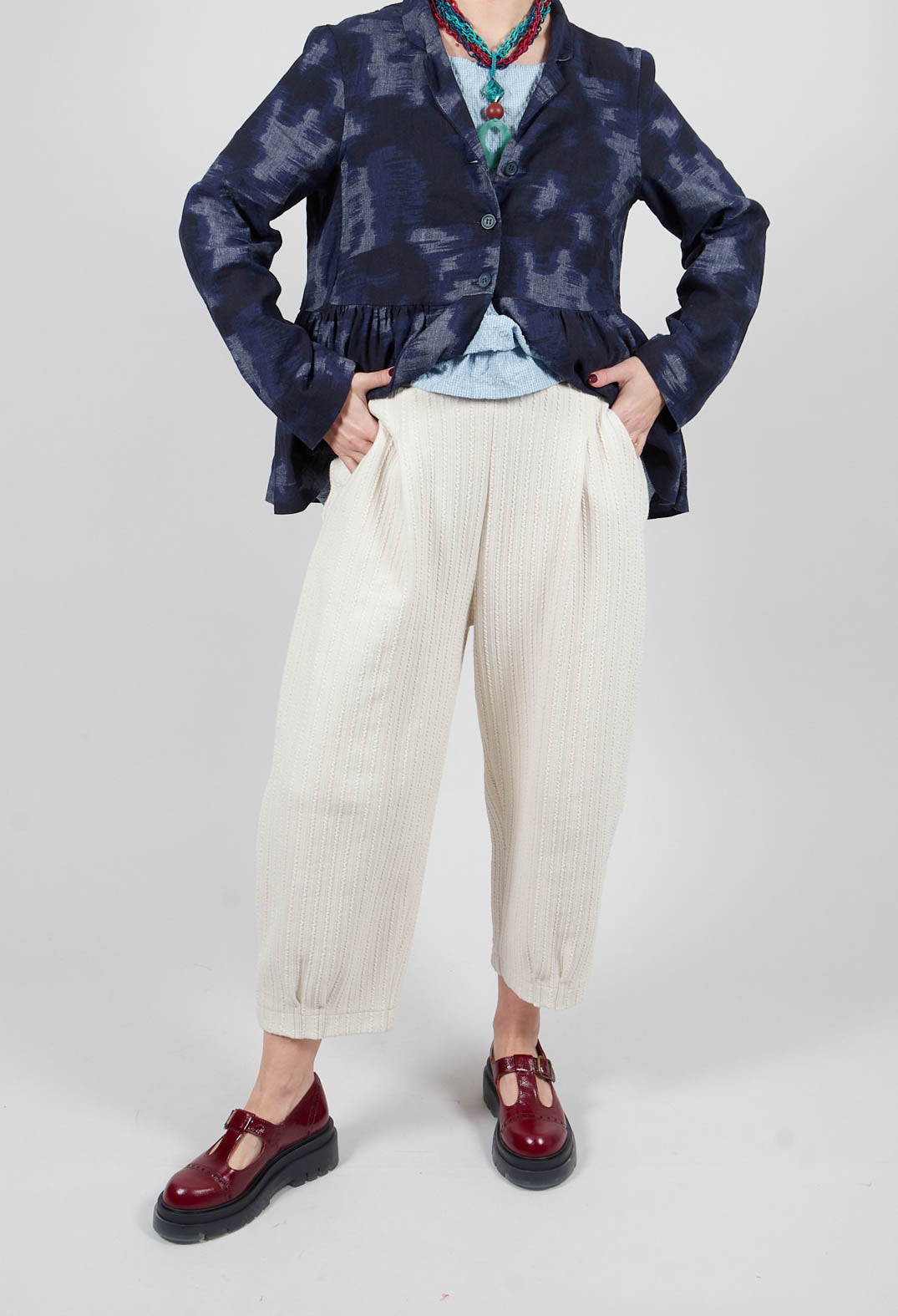 Bianco C Trousers in Luna