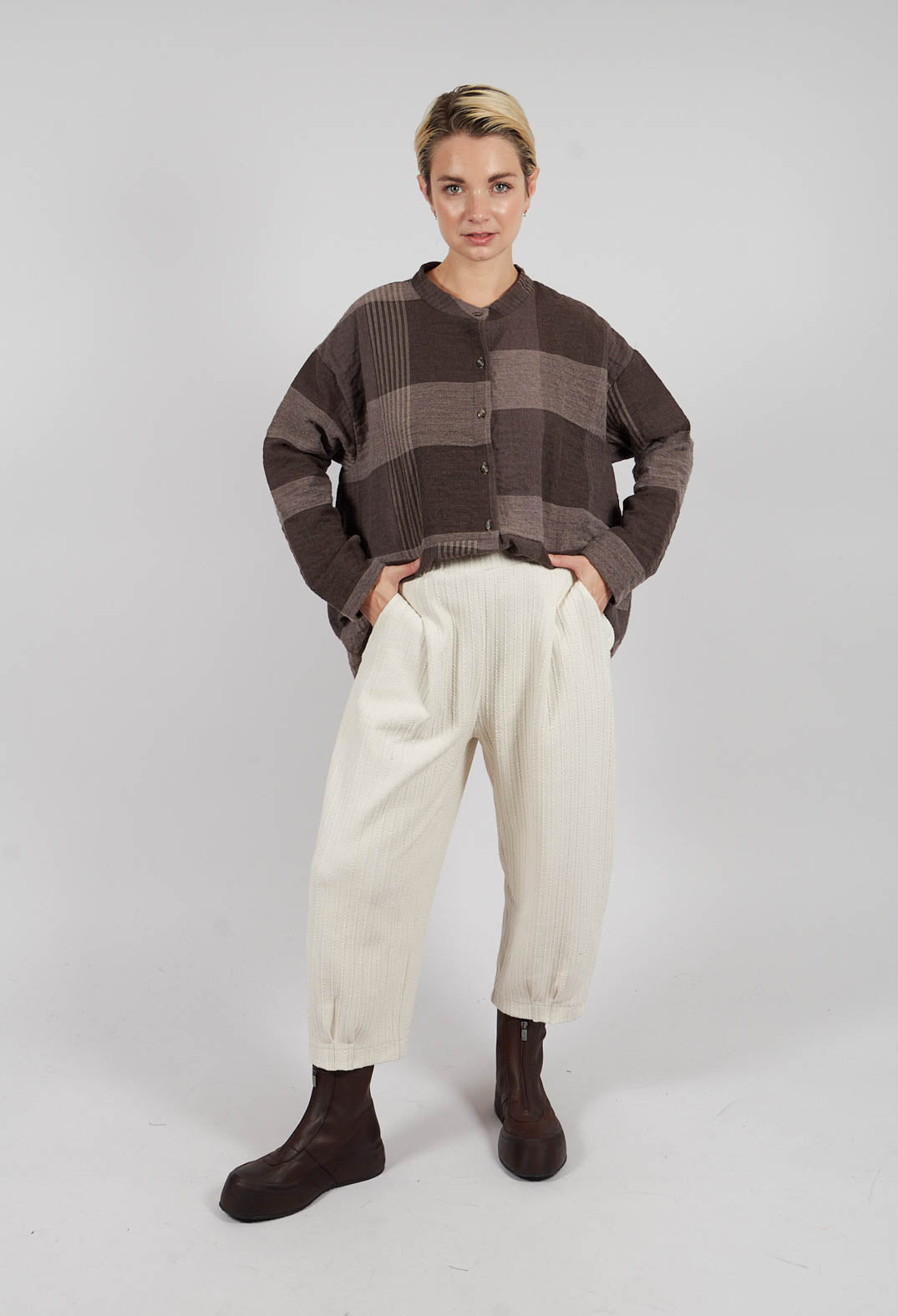 Bianco C Trousers in Luna