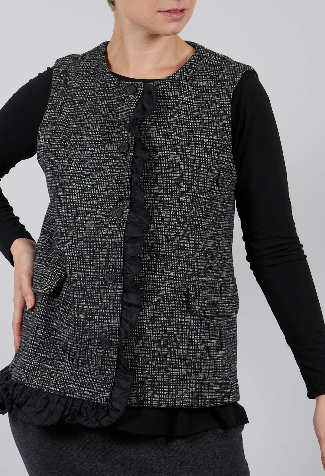 Edda JF Gilet in Nero