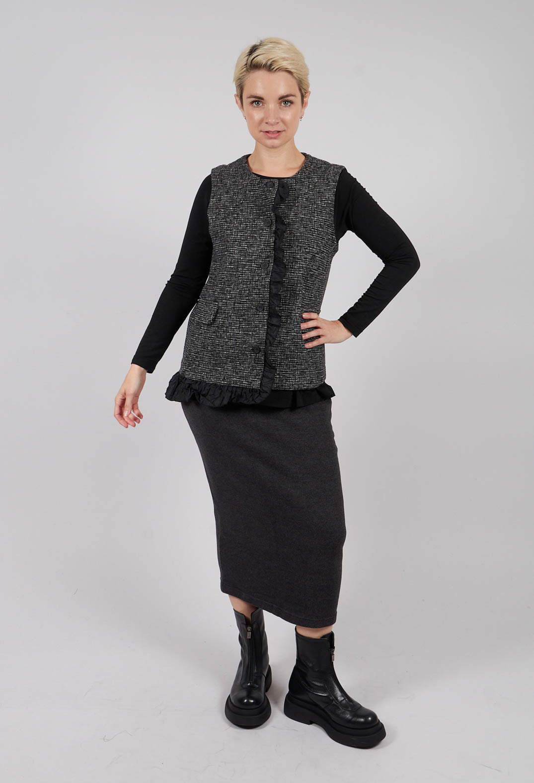Edda JF Gilet in Nero