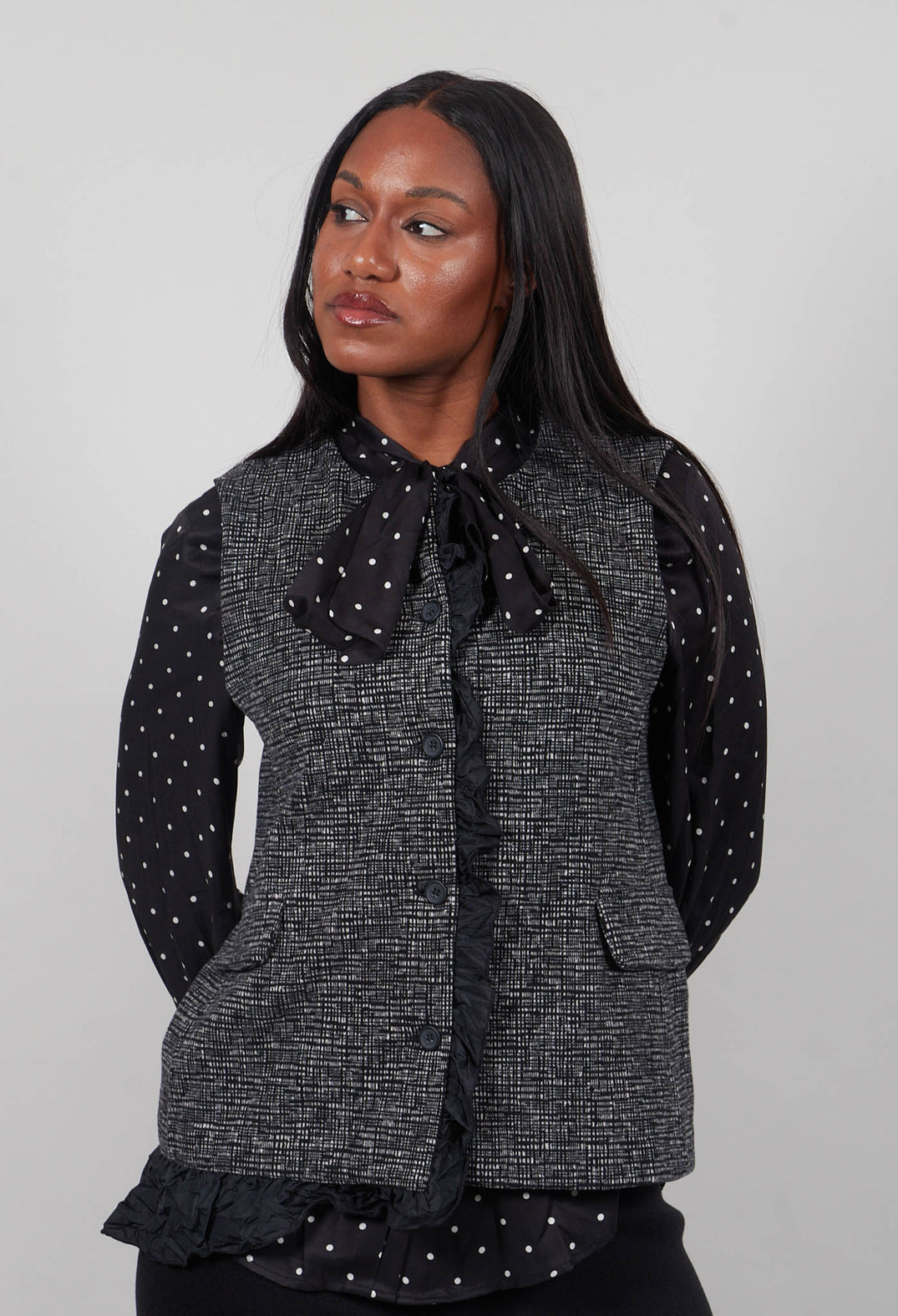 Edda JF Gilet in Nero