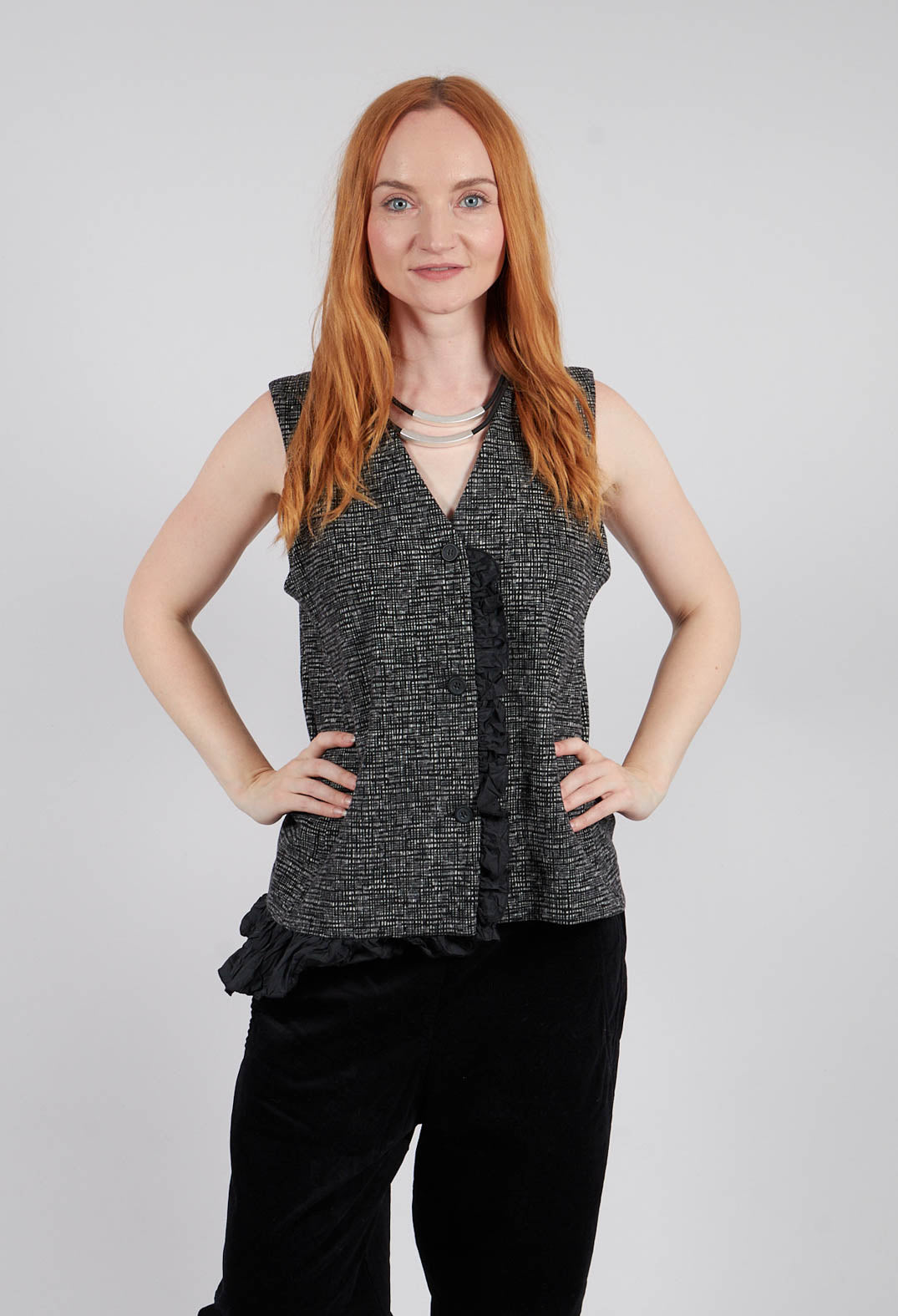 Gevda JF Waistcoat in Nero