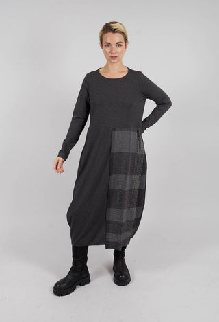 Mia S Tsant Check Dress  in Antracite