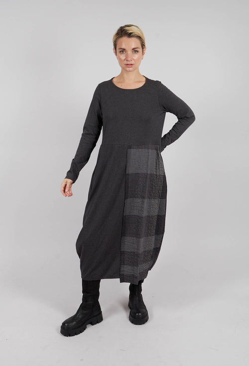 Mia S Tsant Check Dress  in Antracite