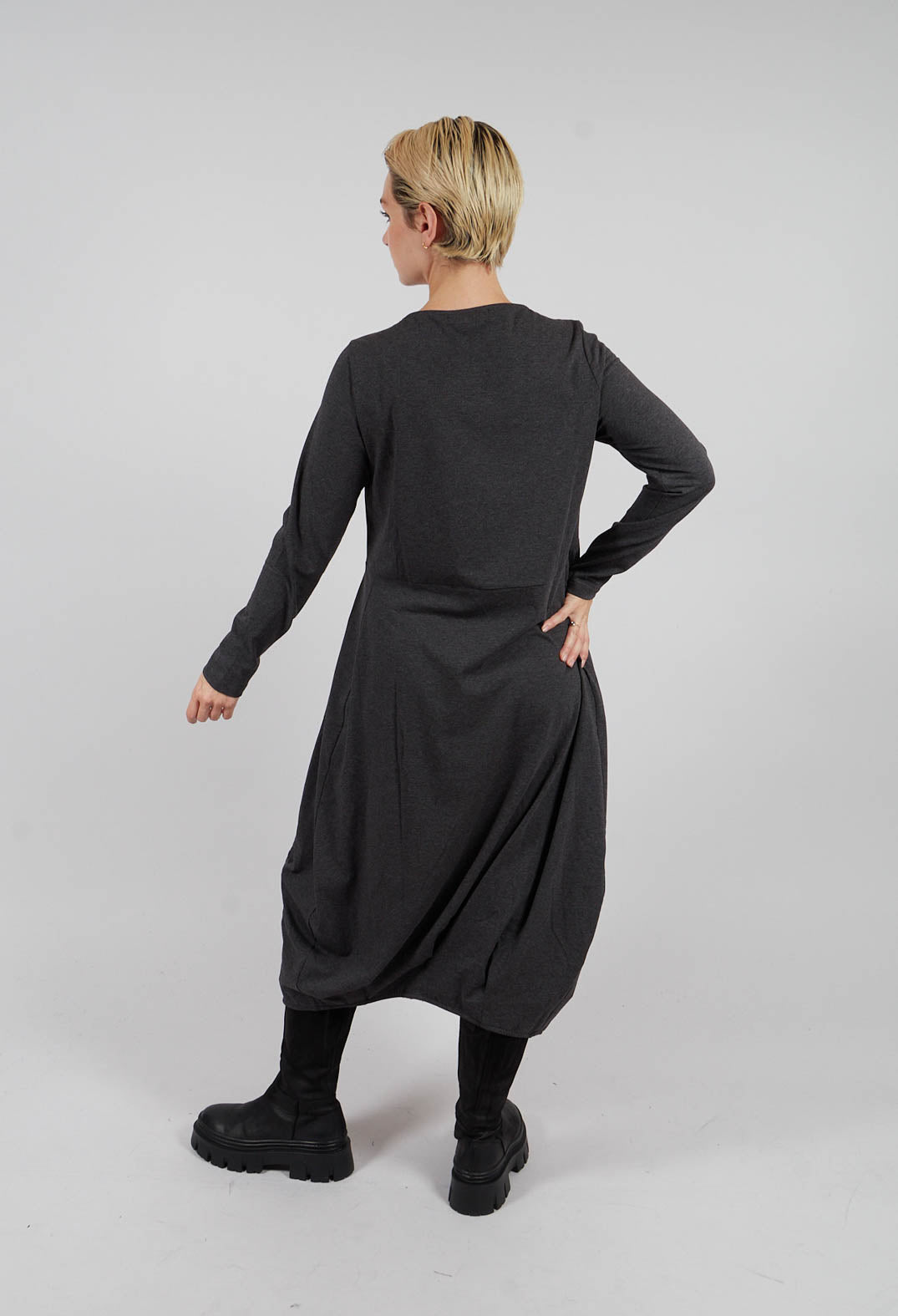 Mia S Tsant Check Dress  in Antracite