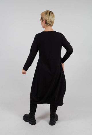 Mia SU Planin Dress  in Nero