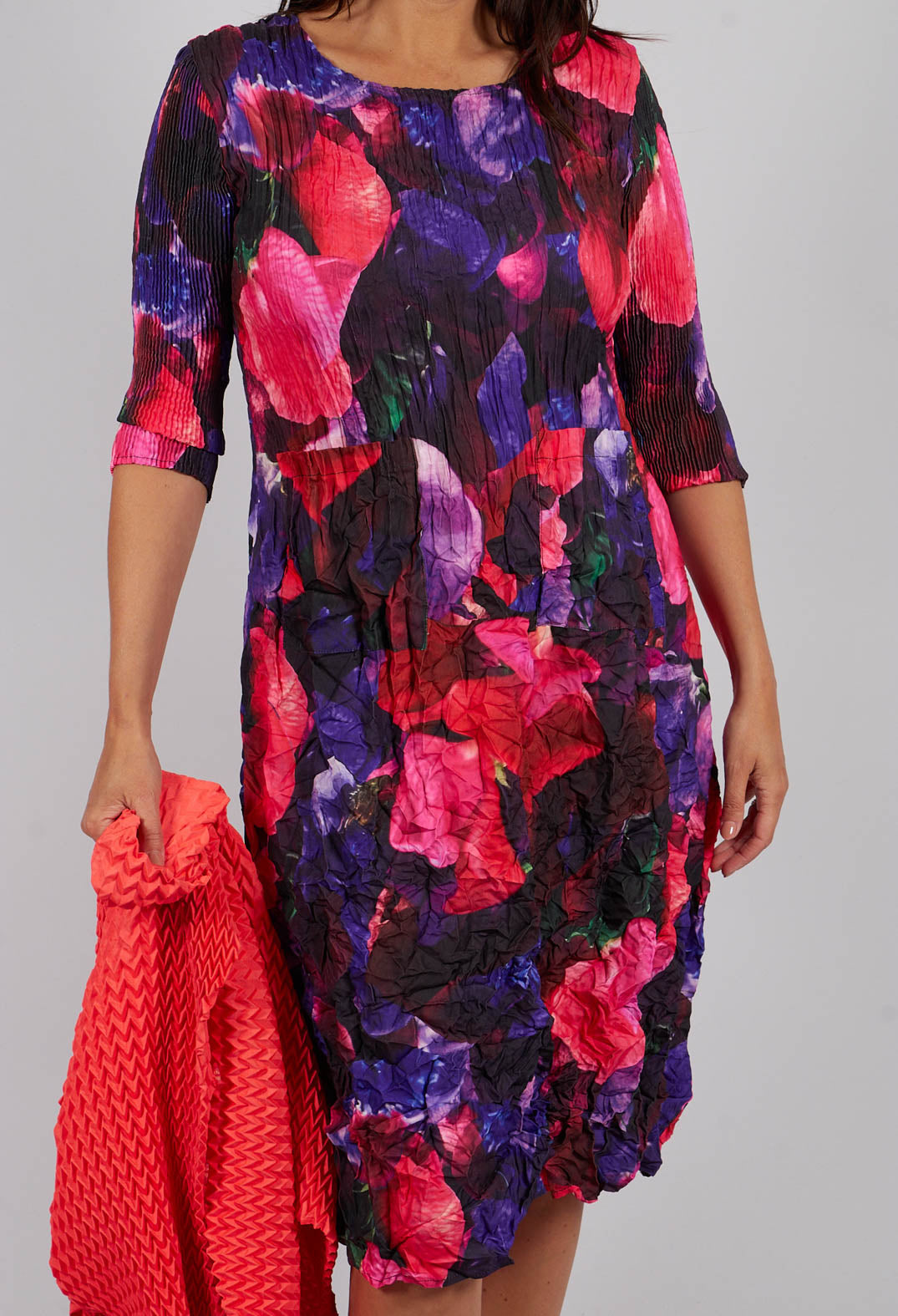 Three Quarter Smash Dress in Sweet Pea