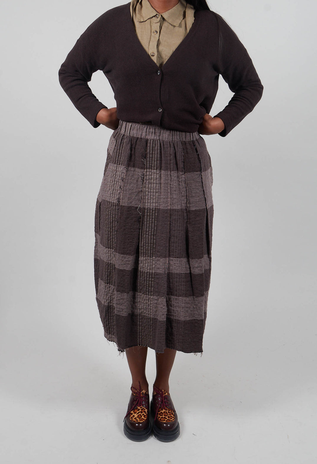 Nuna S Tsant Check Skirt in Rinde
